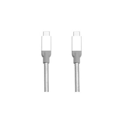 Cable USB-C a USB-C de Acero Inoxidable Verbatim 0,3m - Datos y Carga Cable USB-C a USB-C de Acero Inoxidable Verbatim 0,3m - Datos y Carga