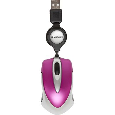 Verbatim Go Mini Pink USB Optische Maus - Optische Maus Verbatim Go Mini Pink USB Optische Maus - Optische Maus