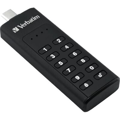 Verbatim 64GB USB-C Disque Sécurisé - Clavier, Chiffrement AES-256 - Publicité Verbatim 64GB USB-C Disque Sécurisé - Clavier, Chiffrement AES-256 - Publicité
