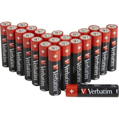 Verbatim - Batería Alcalina AAA - Pack de 24 - Batería Verbatim - Batería Alcalina AAA - Pack de 24 - Batería