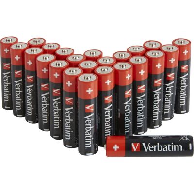 Piles Alcalines AA Verbatim - 24 Pack - Publicité Piles Alcalines AA Verbatim - 24 Pack - Publicité