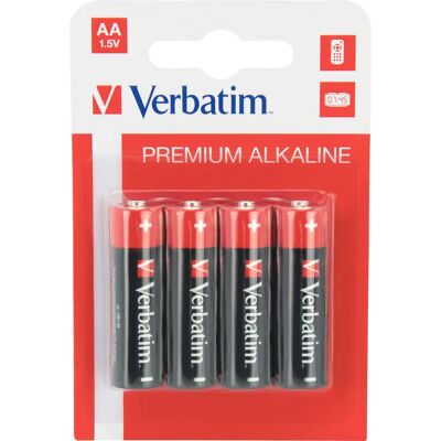 Verbatim LR06 AA Battery - 10 Pack - Single-use, Alkaline Verbatim LR06 AA Battery - 10 Pack - Single-use, Alkaline