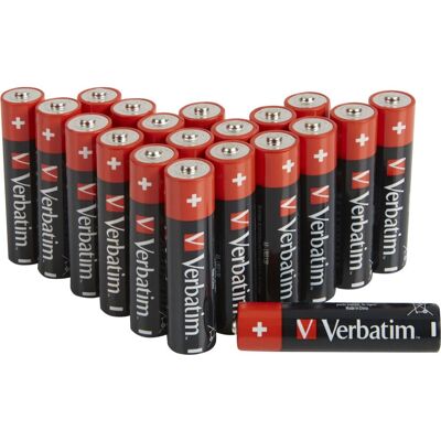 Piles AA Verbatim 49877 1,5V - Pack de 20 - Publicité Piles AA Verbatim 49877 1,5V - Pack de 20 - Publicité
