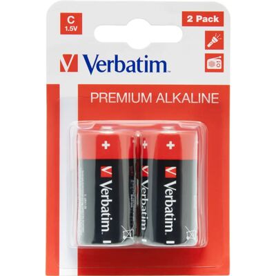 Pile Verbatim C Alcaline - Pack de 2 - Pile ménagère - Publicité Pile Verbatim C Alcaline - Pack de 2 - Pile ménagère - Publicité
