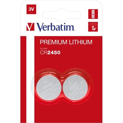 Verbatim CR2450 Batería de litio plana - Batería doméstica Verbatim CR2450 Batería de litio plana - Batería doméstica