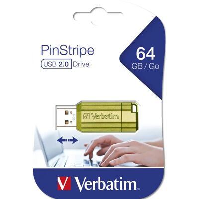 Verbatim Store n Go Pinstripe USB 2.0 64GB - Clé USB Verbatim Store n Go Pinstripe USB 2.0 64GB - Clé USB