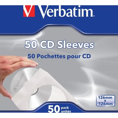 Verbatim CD-Hüllen - Schützt Discs vor Staub Verbatim CD-Hüllen - Schützt Discs vor Staub