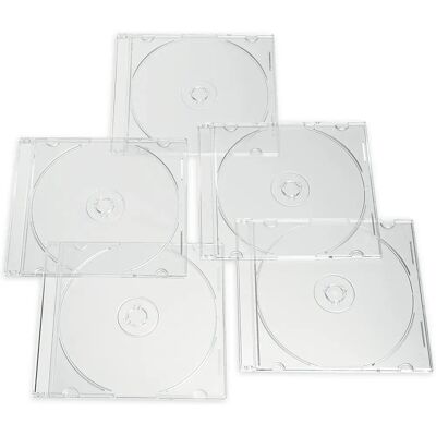 Verbatim - Clear Slim Jewel Case 5.2 mm - 25 Pack - Jewel Case Verbatim - Clear Slim Jewel Case 5.2 mm - 25 Pack - Jewel Case