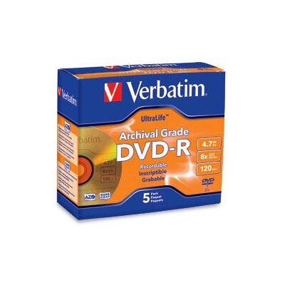 Verbatim 96320 DVD-R Discs - 4.7GB 8X Gold - DVD-R Discs Verbatim 96320 DVD-R Discs - 4.7GB 8X Gold - DVD-R Discs
