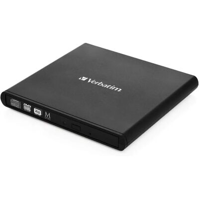Verbatim Külső Slimline CD/DVD Író - Fekete - Optikai meghajtó Verbatim Külső Slimline CD/DVD Író - Fekete - Optikai meghajtó