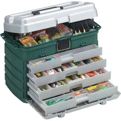 Plano Tackle System fishing equipment case - Spacious storage, Removable bait shelves, Lateral tool storage, Brass latch Plano Tackle System fishing equipment case - Spacious storage, Removable bait shelves, Lateral tool storage, Brass latch