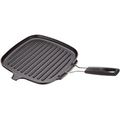 Le Creuset Griglia Quadrata - Antiaderente, Manico Pieghevole, 24cm Le Creuset Griglia Quadrata - Antiaderente, Manico Pieghevole, 24cm