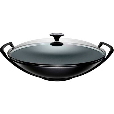 Le Creuset Gjutjärns Wok - 36cm med Glaslock Le Creuset Gjutjärns Wok - 36cm med Glaslock