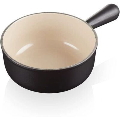 Le Creuset Caquelon din Fontă Emailată - 22cm - Negru - Oală pentru Fondue Le Creuset Caquelon din Fontă Emailată - 22cm - Negru - Oală pentru Fondue