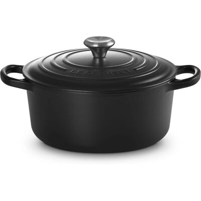 Le Creuset Signature 3,3 L runder schwarzer Bräter - Gusseisen Topf Le Creuset Signature 3,3 L runder schwarzer Bräter - Gusseisen Topf