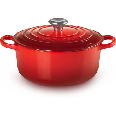 Le Creuset Signature 22cm Tiga de fontă roșie Le Creuset Signature 22cm Tiga de fontă roșie