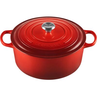 Le Creuset Signature Cerise Gusseisen 30cm runder Bräter Le Creuset Signature Cerise Gusseisen 30cm runder Bräter