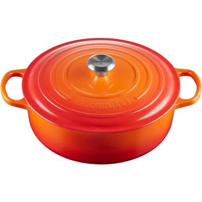 Le Creuset Olla de Hierro Fundido Naranja - 30cm, Esmaltada, Versátil Le Creuset Olla de Hierro Fundido Naranja - 30cm, Esmaltada, Versátil