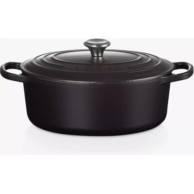 Le Creuset Signature Satin Black Cast Iron 27cm Oval Casserole - Cookware Le Creuset Signature Satin Black Cast Iron 27cm Oval Casserole - Cookware