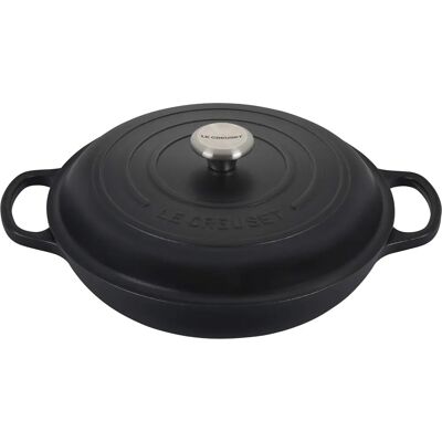 Le Creuset Assinatura Esmalte Preto Satinado 30cm Le Creuset Assinatura Esmalte Preto Satinado 30cm