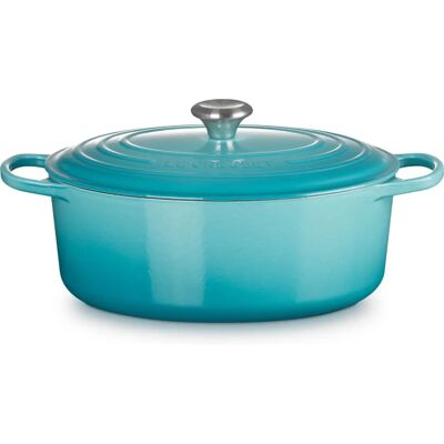 Le Creuset Signature 6,3 L Ovale Blauw - Gietijzeren Ovenschaal Le Creuset Signature 6,3 L Ovale Blauw - Gietijzeren Ovenschaal