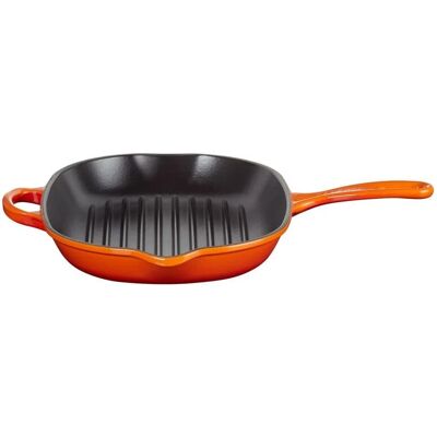 Le Creuset Model 32 cm - Patelnia z żeliwa, Emaliowana, Pomarańczowa - Patelnia Le Creuset Model 32 cm - Patelnia z żeliwa, Emaliowana, Pomarańczowa - Patelnia