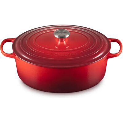Le Creuset - Signature - Ovale Gietijzeren Braadpan 33cm Rood Le Creuset - Signature - Ovale Gietijzeren Braadpan 33cm Rood