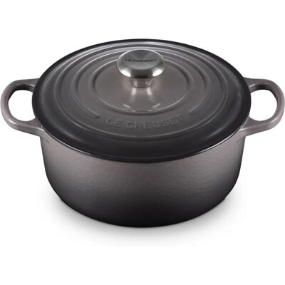 Le Creuset Cazuela Redonda de Hierro Fundido 24cm - Flint Le Creuset Cazuela Redonda de Hierro Fundido 24cm - Flint