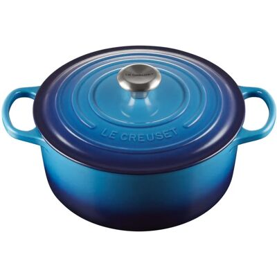 Le Creuset Siglatura Fier Forjat 26cm Caserolă Rotundă - Azur Le Creuset Siglatura Fier Forjat 26cm Caserolă Rotundă - Azur