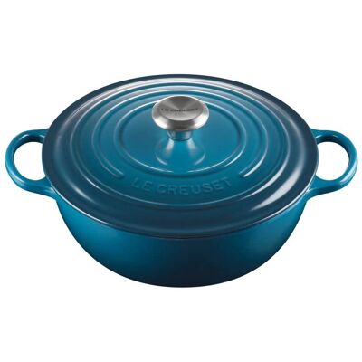 Le Creuset Signature 26cm Fundo Petrol Panela de Ferro Fundido Le Creuset Signature 26cm Fundo Petrol Panela de Ferro Fundido