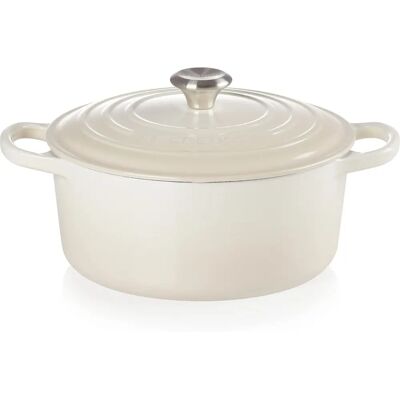 Le Creuset Semnătura Meringue Tocană de Fier Topit 22cm - Tocană din Fier Le Creuset Semnătura Meringue Tocană de Fier Topit 22cm - Tocană din Fier