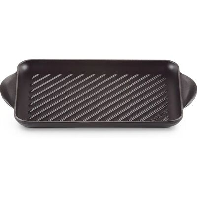 Le Creuset Gusseisen 32cm Rechteckiger Grill - Satin Schwarz Le Creuset Gusseisen 32cm Rechteckiger Grill - Satin Schwarz