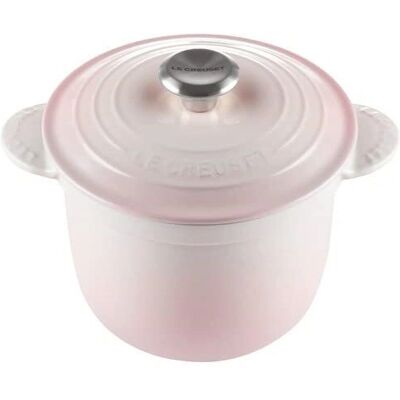 Le Creuset Olla de hierro fundido Shell Pink 18cm - Versátil, Duradera, Para Todos los Quemadores Le Creuset Olla de hierro fundido Shell Pink 18cm - Versátil, Duradera, Para Todos los Quemadores