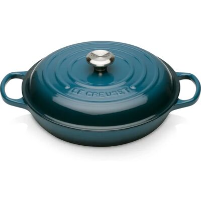 Le Creuset Signatur Gjutjärns 26cm Grund Särgryta - Mörk Blå Le Creuset Signatur Gjutjärns 26cm Grund Särgryta - Mörk Blå