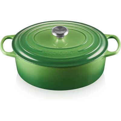 Le Creuset Pentola ovale in ghisa Signature - Verde Bamboo - 31cm Le Creuset Pentola ovale in ghisa Signature - Verde Bamboo - 31cm
