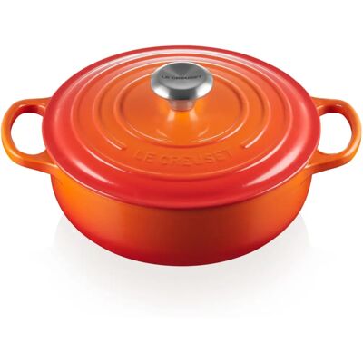 Le Creuset 24cm Orange Gusseisen Sauteuse - Schmortopf Le Creuset 24cm Orange Gusseisen Sauteuse - Schmortopf