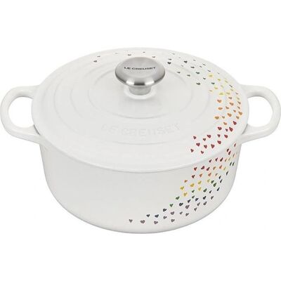 Le Creuset Weiß Herzchen 24cm Gusseisen Bräter - Dutch Oven Le Creuset Weiß Herzchen 24cm Gusseisen Bräter - Dutch Oven