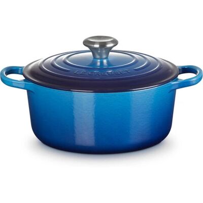 Le Creuset Casserole en Fonte Azure 24cm - Plat de Rôtir & Cocotte Le Creuset Casserole en Fonte Azure 24cm - Plat de Rôtir & Cocotte