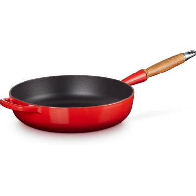 Le Creuset 28cm Poêle en Fonte Cerise - Sauté - Publicité Le Creuset 28cm Poêle en Fonte Cerise - Sauté - Publicité