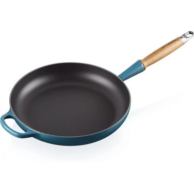 Le Creuset Poêle en Fonte Signature - 28cm Bleu Profond Le Creuset Poêle en Fonte Signature - 28cm Bleu Profond
