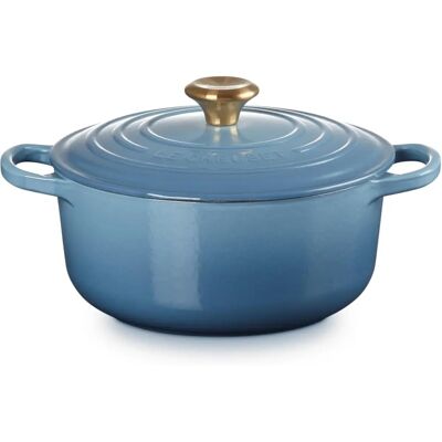 Le Creuset Signature 20cm Gietijzeren Ronde Braadpan - Chambray Le Creuset Signature 20cm Gietijzeren Ronde Braadpan - Chambray
