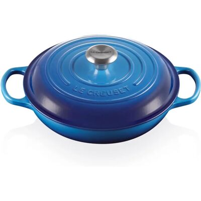 Le Creuset Signature Cast Iron 26cm Shallow Casserole - Azure Le Creuset Signature Cast Iron 26cm Shallow Casserole - Azure