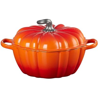 Le Creuset Récipient en fonte Citrouille - 24cm, 3.7L, Volcanique - Publicité Le Creuset Récipient en fonte Citrouille - 24cm, 3.7L, Volcanique - Publicité