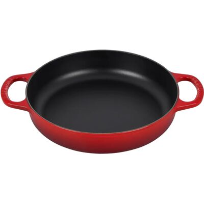 Le Creuset Gietijzer Hapjespan 2 grepen 28cm Kersenrood Le Creuset Gietijzer Hapjespan 2 grepen 28cm Kersenrood