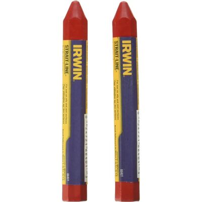 Giz de cera IRWIN Vermelho - Giz de cera - À prova d'água - Para madeira, concreto, cerâmica, metal Giz de cera IRWIN Vermelho - Giz de cera - À prova d'água - Para madeira, concreto, cerâmica, metal