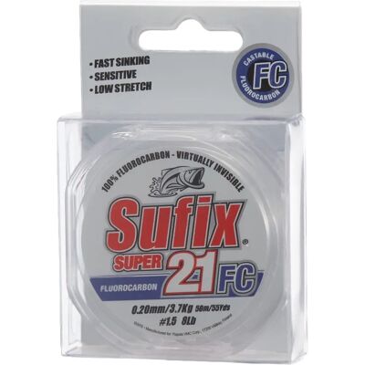 Sufix Super 21 Fluorocarbon 50M - Angelschnur Sufix Super 21 Fluorocarbon 50M - Angelschnur
