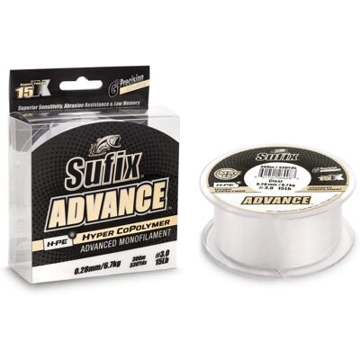 Sufix Advance Clear - 0,28 mm, 300m - Fil de pêche - Publicité Sufix Advance Clear - 0,28 mm, 300m - Fil de pêche - Publicité