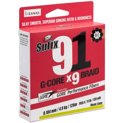 Línea multifilamento Sufix 91 G-Core X9 - 150m - Verde - Línea de pesca Línea multifilamento Sufix 91 G-Core X9 - 150m - Verde - Línea de pesca