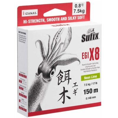 Sufix Egi X8 150 M Geflochtene Linie - Angelausrüstung Sufix Egi X8 150 M Geflochtene Linie - Angelausrüstung