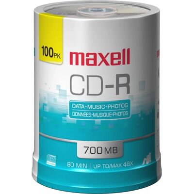 Maxell 648200 700MB CD-R - Recordable Discs 48x 100 pcs Maxell 648200 700MB CD-R - Recordable Discs 48x 100 pcs